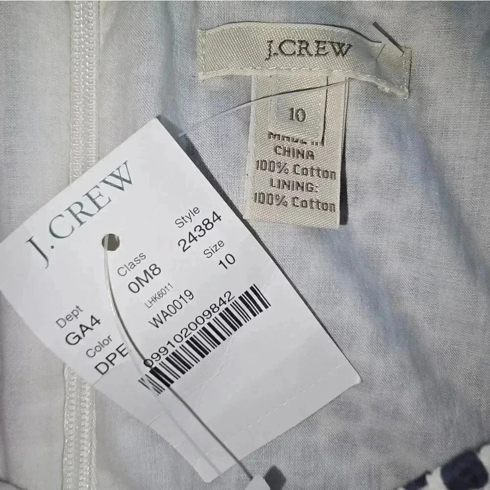 NWT J.CREW J CREW Cotton Strapless Dress w/ Pockets Fit & Flare Women's 10 or L - Picture 8 of 11